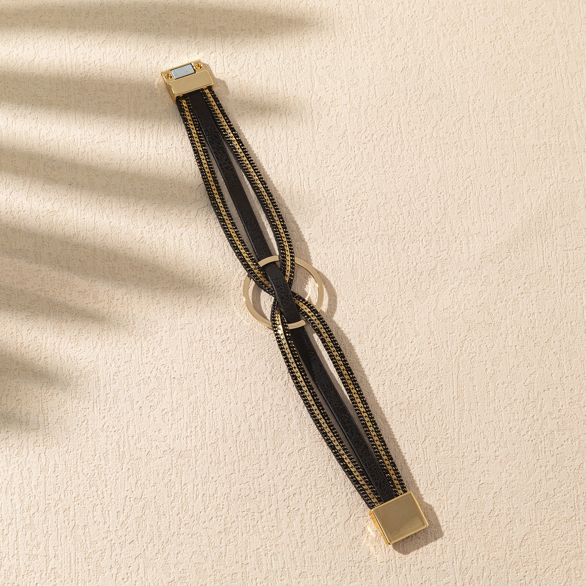 Wholesale Leather Multi-layered Bohemian Magnetic Bracelet